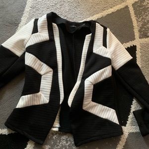 Black and white blazer